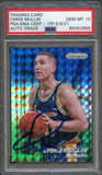2014-15 Prizm Blue and Green Mosaic #244 Chris Mullin Signed Card AUTO Grade 10 PSA Slabbed Warriors