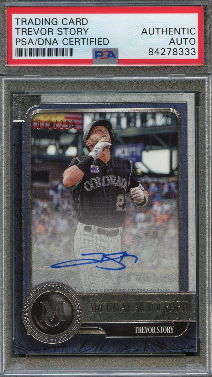 Trevor Story Signed Card Colorado Rockies Auto Autograph 2