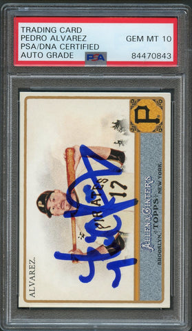 2011 Topps Allen & Ginter's #184 Pedro Alvarez Signed Card PSA Slabbed Auto 10 Pirates