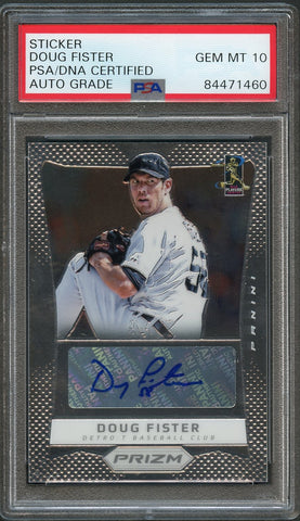 2012 Panini Prizm #DF Doug Fister Signed Card PSA Slabbed Auto 10 Tigers
