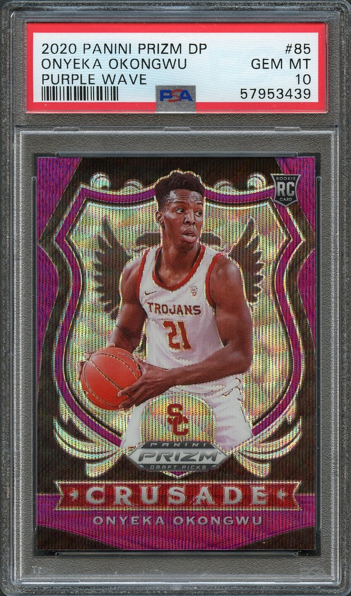 2020 Prizm Draft Picks Pink Wave #85 Onyeka Okongwu PSA 10 RC 