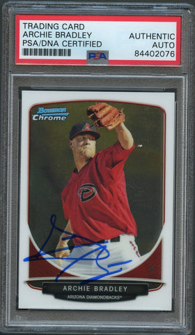 2013 Bowman Draft Chrome #TP30 Archie Bradley Signed Card PSA Slabbed Auto Rookie RC Dbacks