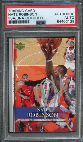 2007-08 Upper Deck First Edition #101 Nate Robinson Signed Rookie Card AUTO PSA Slabbed Knicks