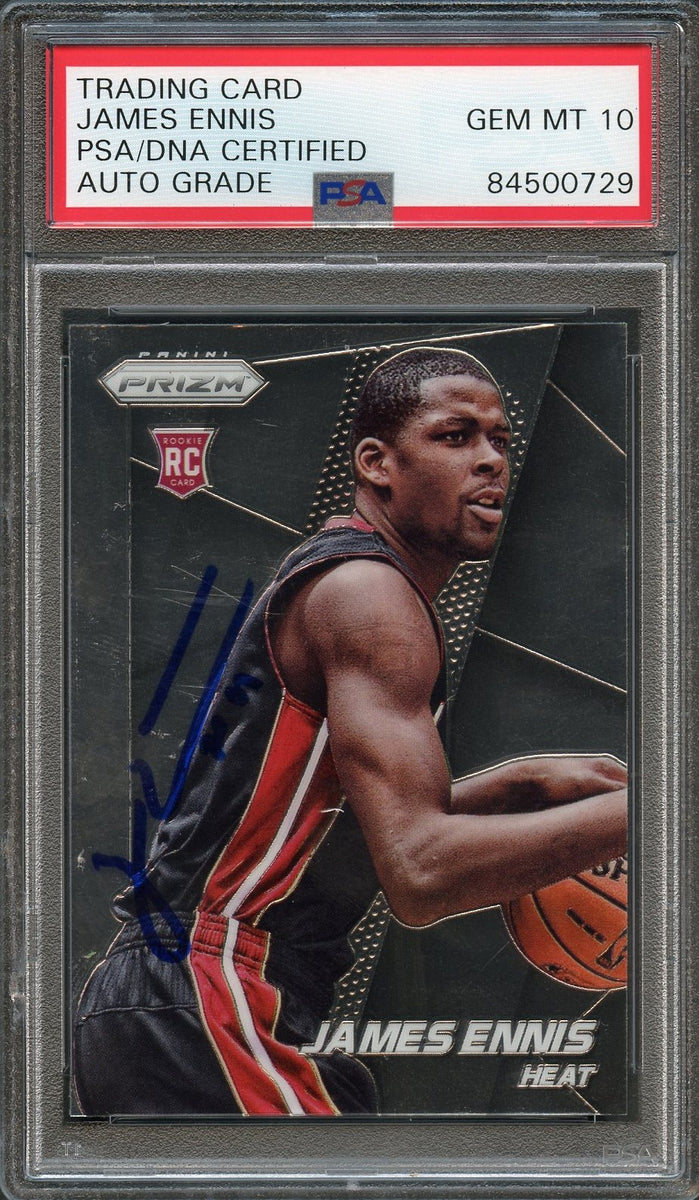 2014-15 Panini Prizm #274 JAMES ENNIS Signed Card AUTO 10 PSA