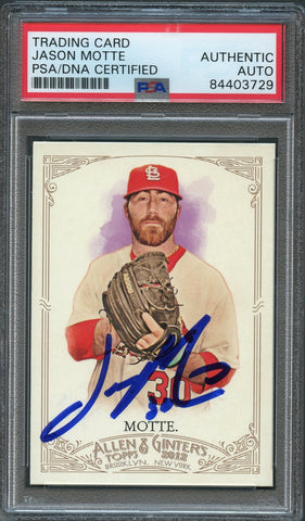 2012 Topps Allen & Ginter #263 Jason Motte Signed Card PSA Slabbed Auto