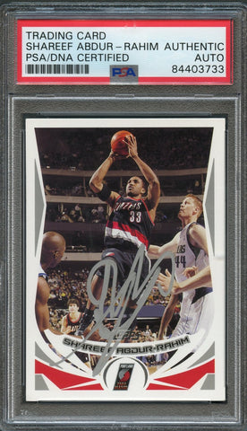 2004-05 Topps Basketball #25 Shareef Abdur-Rahim Signed Card AUTO PSA Slabbed Trail Blazers