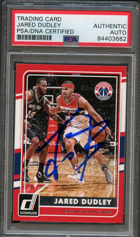 2015-16 Donruss #79 Jared Dudley Signed Card AUTO PSA Slabbed