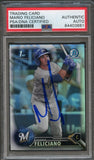 2016 Bowman Draft Chrome #BDC-48 Mario Feliciano Signed Card PSA Slabbed Auto Brewers