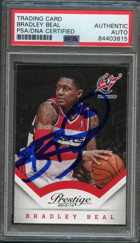 2013-14 Panini Prestige #40 Bradley Beal Signed Card AUTO PSA Slabbed Wizards