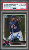 2018 Bowman Chrome #BCP218 Brusdar Graterol Signed Card PSA Auto Slabbed Auto Twins