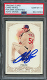 2012 Topps Allen and Ginter #172 Chris Perez Signed Card PSA Slabbed Auto Grade 10 Cleveland