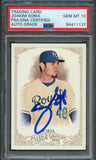 2012 Allen and Ginter #72 Joakim Soria Signed Card AUTO Grade 10 PSA Slabbed Royals