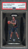 2017-18 PANINI Prizm #109 John Collins Signed Card AUTO PSA/DNA Slabbed Hawks RC