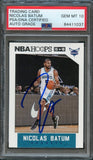 2015-16 NBA Hoops #96 Nicolas Batum Signed Card AUTO 10 PSA Slabbed Hornets