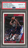 2016-17 NBA Hoops #228 Norman Powell Signed Card AUTO 10 PSA Slabbed Raptors
