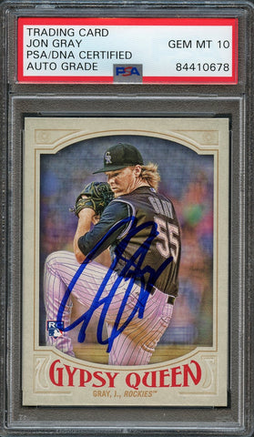 2016 Topps Gypsy Queen #76 Jon Gray Signed Card PSA Slabbed Auto 10 Rockies RC Rookie