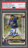 2018 Bowman Draft #BD-3 Brusdar Graterol Signed Card PSA Auto Grade 10 Slabbed Auto Twins Dodgers