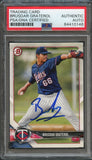 2018 Bowman Draft #BD-3 Brusdar Graterol Signed Card PSA Auto Slabbed Auto Twins Dodgers