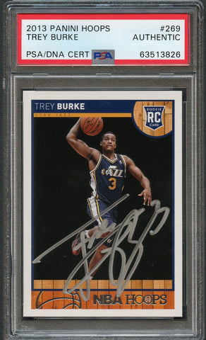 2013-14 Panini Hoops Base #269 Trey Burke Signed Card AUTO PSA Slabbed Jazz RC