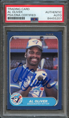1986 Fleer #69 Al Oliver PSA/DNA Slabbed Autographed AUTO Blue Jays