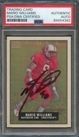2009 Topps Magic #187 Mario Williams Signed Card PSA Slabbed