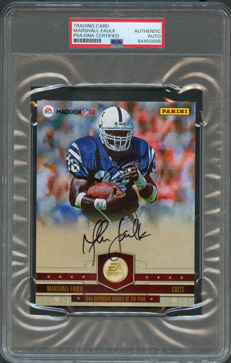 MARSHALL FAULK Signed Panini Madden 12 Card PSA Slabbed Auto – Golden State  Memorabilia