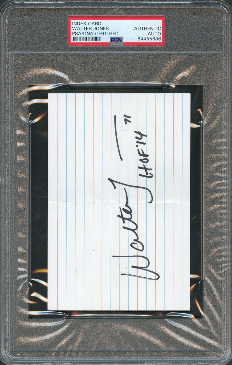 Walter Jones Signed Cut PSA/DNA Slabbed Autographed Seahawks