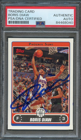 2006-07 Topps #159 Boris Diaw Signed Card AUTO PSA Slabbed Suns