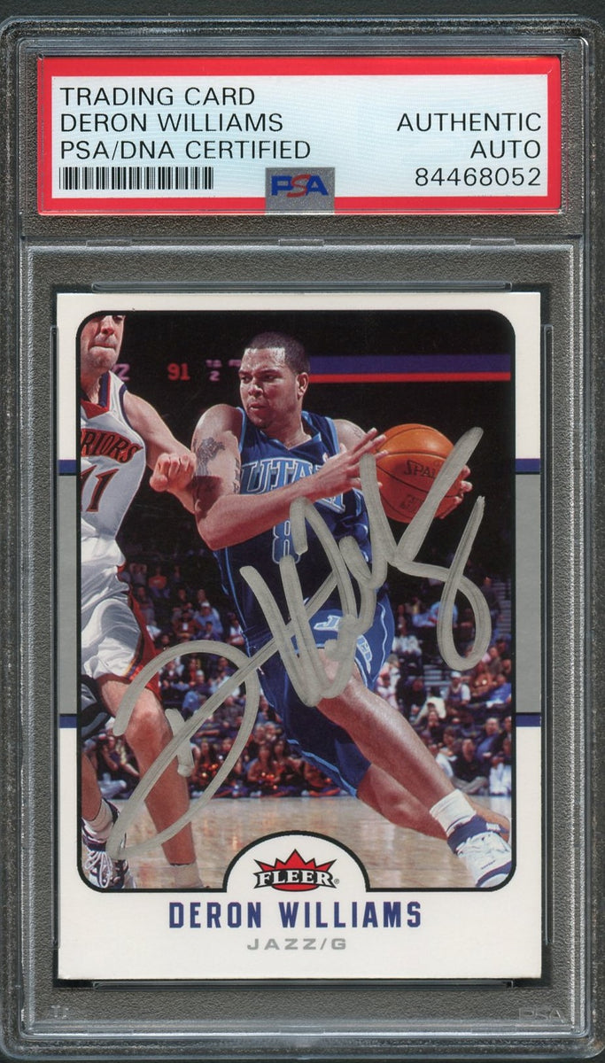 2006-07 Fleer Glossy #193 Deron Williams Signed Card AUTO PSA