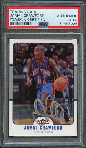 2006-07 Fleer #130 Jamal Crawford Signed Card AUTO PSA Slabbed Knicks