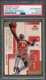 2003-04 Fleer Genuine #69 Jason Terry Signed Card AUTO PSA Slabbed Hawks