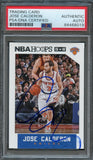 2015-16 NBA Hoops #243 Jose Calderon Signed Card AUTO PSA Slabbed Knicks