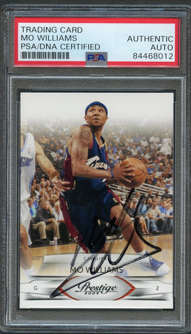 2009-10 Panini Prestige #17 Maurice Mo Williams Signed Card AUTO PSA Slabbed Cavaliers