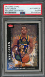 2008-09 Fleer #196 Jeff Green Signed Card AUTO PSA/DNA Slabbed Thunder