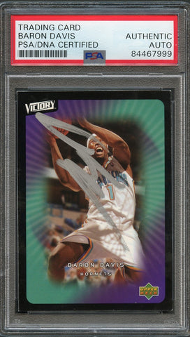 2003-04 Upper Deck Victory #60 Baron Davis Signed AUTO PSA Slabbed Hornets