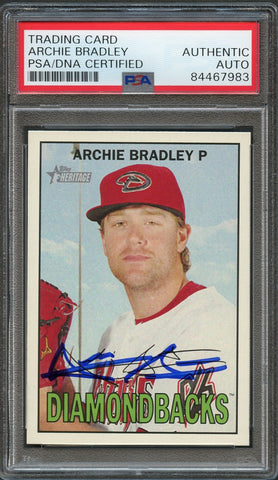 2016 Topps Heritage #319 Archie Bradley Signed Card PSA Slabbed Auto Dbacks