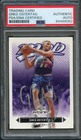 2003-04 Upper Deck MVP #183 Greg Ostertag Signed Card AUTO PSA Slabbed Jazz