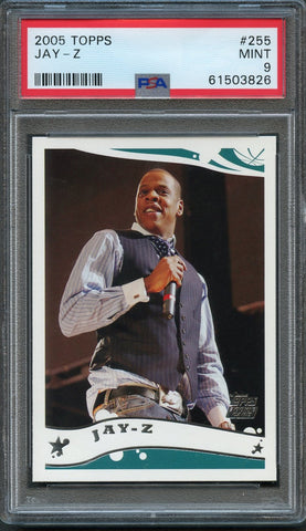 2005 TOPPS #255 Jay-Z Rookie Card PSA Mint 9 Slabbed RC