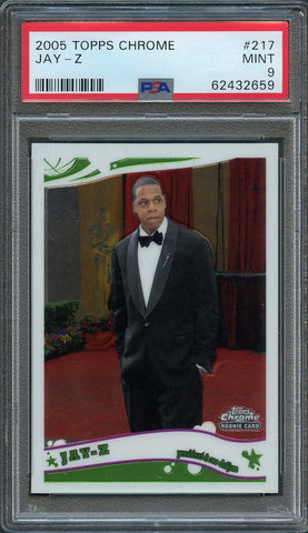 2005 Topps Chrome #217 Jay-Z Rookie Card PSA Mint 9 Slabbed RC