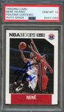 2015-16 NBA Hoops #56 Nene Signed AUTO 10 PSA Slabbed Wizards