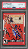 2015-16 Donruss #111 Noah Vonleh Signed Card AUTO 10 PSA/DNA Slabbed Portland Trail Blazers