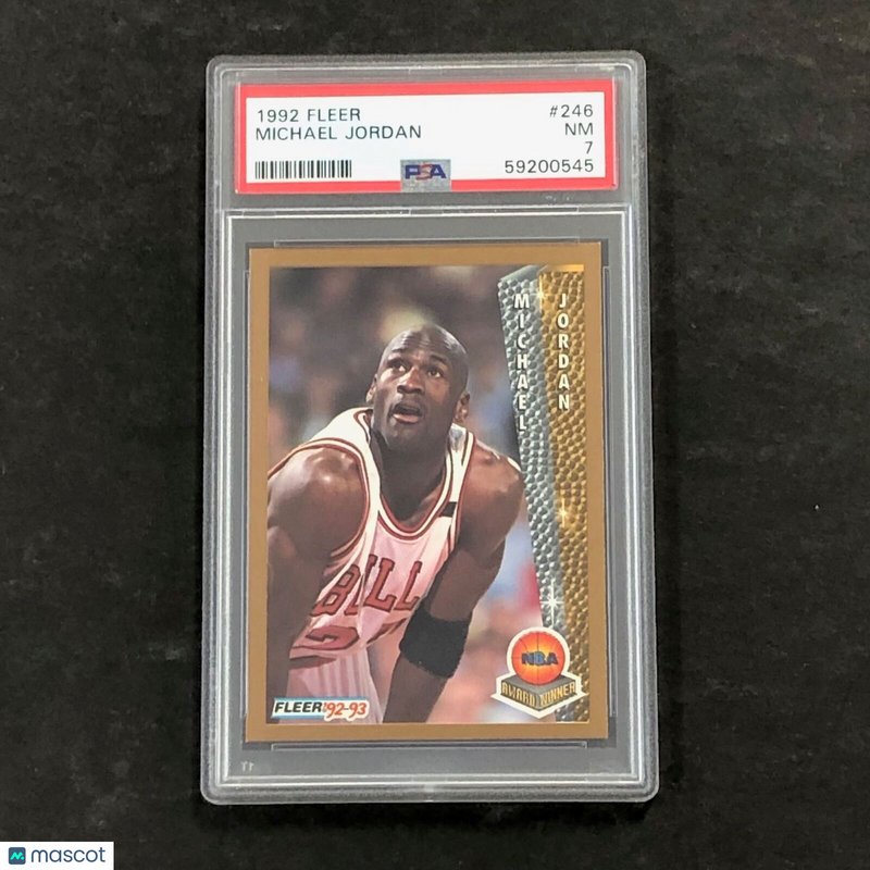 1992 Fleer #246 Michael Jordan PSA 7 NM Bulls