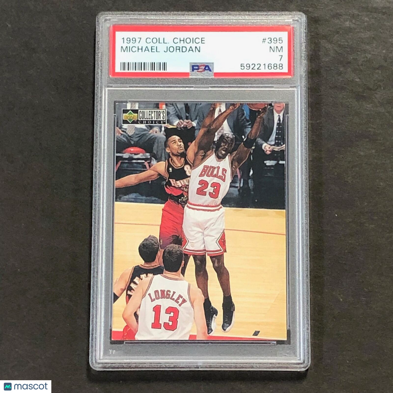 1997 Collectors Choice #395 Michael Jordan PSA 7 NM Bulls