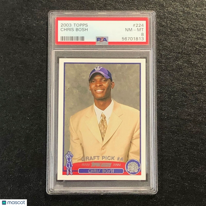 2003 Topps #224 Chris Bosh PSA 8 NM-MT Draft Pick