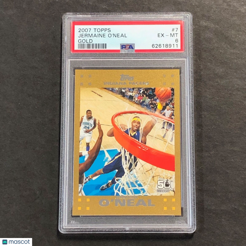 2007 Topps #7 Jermaine O'neal PSA 6 EX-MT Gold