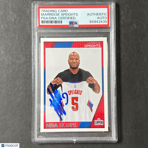 2016-17 Panini Hoops #253 Marreese Speights Signed Card AUTO PSA Slabbed Clipper