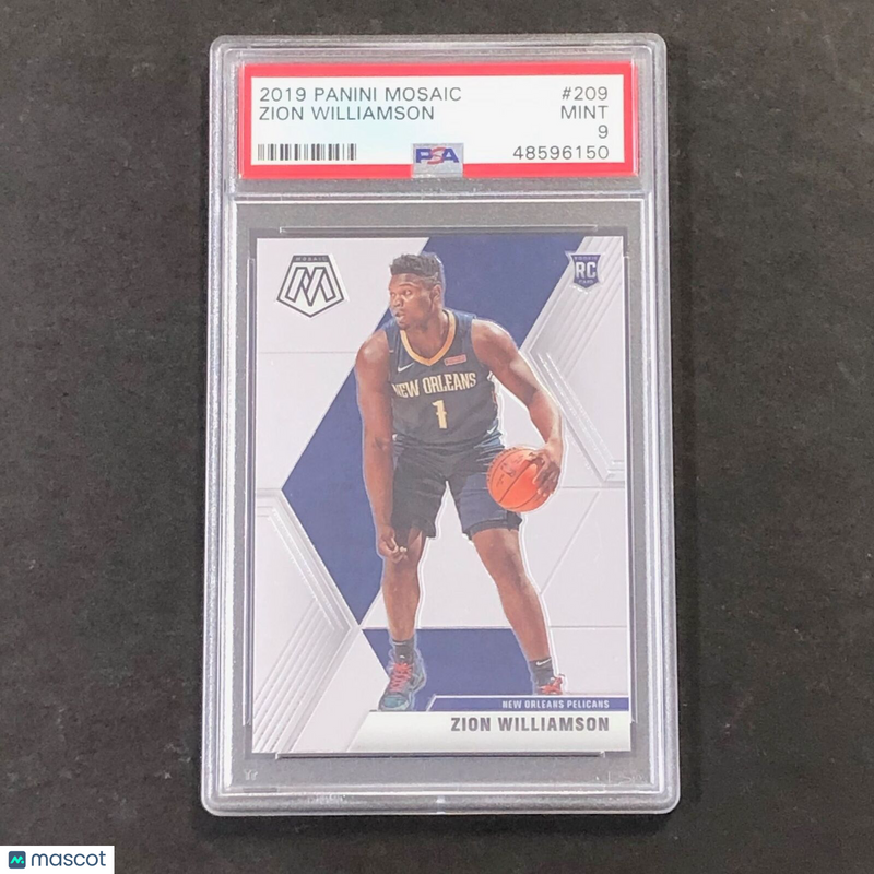 2019 Panini Mosaic #209 Zion Williamson PSA 9 Mint Pelicans