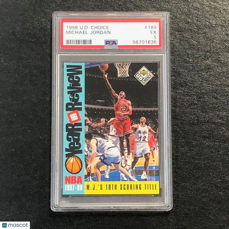 1998 UD Choice #189 Michael Jordan PSA 5 EX Bulls