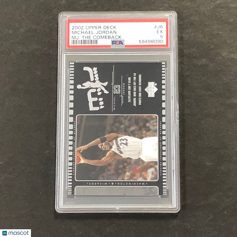 2002 Upper Deck #J6 #7 Michael Jordan PSA 5 EX M.J. The Comeback
