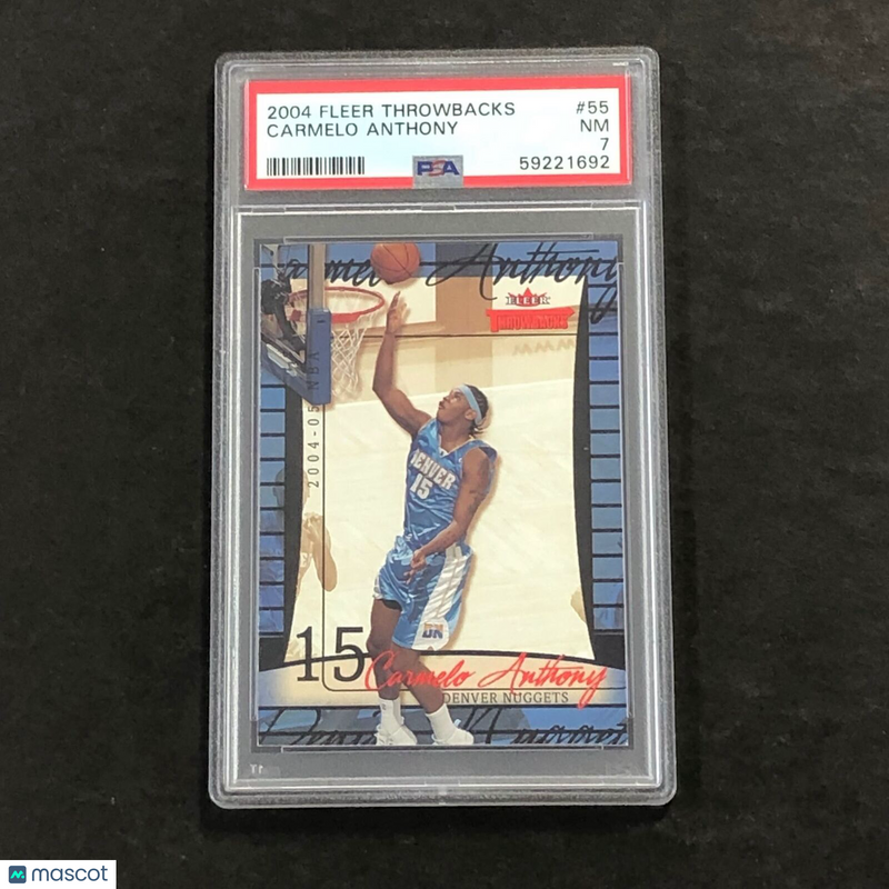 2004 Fleer Throwbacks #55 Carmelo Anthony PSA 7 NM Nuggets
